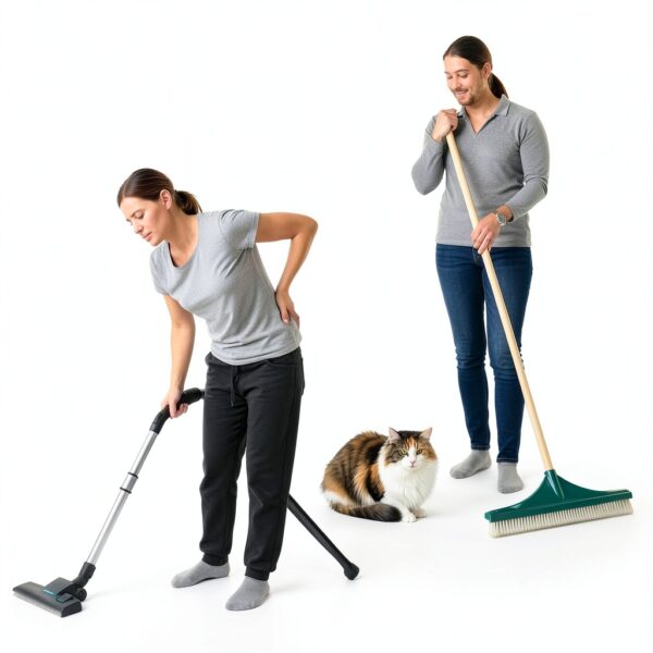 Lasnten Pet Carpet Rake Deep Cleaning Long Handle Multi-5