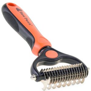 Raw Paws Pet Undercoat Rake Stainless Steel Deshedding Tool-0