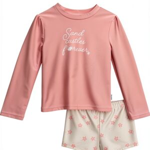 Gerber Baby Girls Rash Guard Set UPF 50 Fast Drying-0