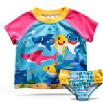 Baby Shark Toddler Girls Swim Set UPF 50+ Brooklyn-0
