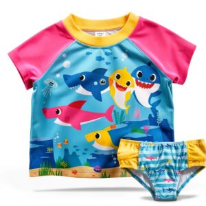 Baby Shark Toddler Girls Swim Set UPF 50+ Brooklyn-0
