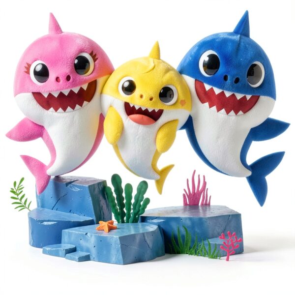 Baby Shark Toddler Girls Swim Set UPF 50+ Brooklyn-4