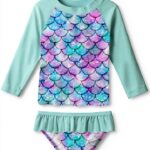 Baby Girls Rash Guard Set Pull On Closure DHLJXA0207-S-0
