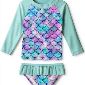 Baby Girls Rash Guard Set Pull On Closure DHLJXA0207-S-0