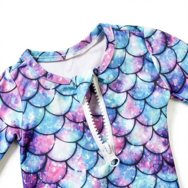 Aalizzwell Baby Girls Swimwear Long Sleeve Rashguard Set-4