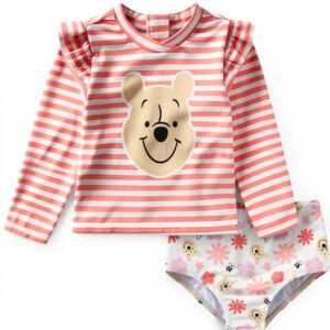 Disney Winnie the Pooh Baby Girls UPF 50 Rash Guard Swimsuit-0