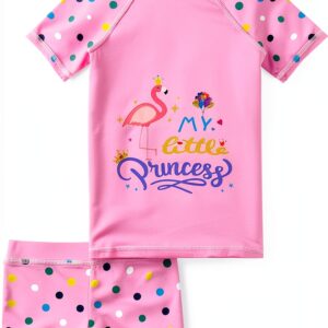 Girls Swimsuits UPF 50 Quick Dry Toddler Rash Guard Sets-0