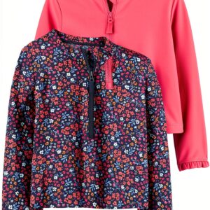 Carters Baby Girls Long Sleeve Rashguard Swim Tops 2-Pack-0