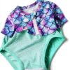 Aalizzwell Baby Girls Swimwear Long Sleeve Rashguard Set-2