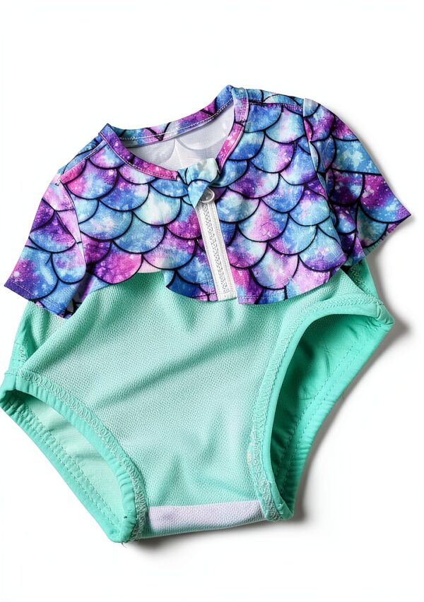 Aalizzwell Baby Girls Swimwear Long Sleeve Rashguard Set-2