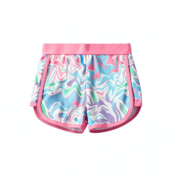 Toddler Girls Pink Long Sleeve Swimsuit Set Soft Fabric-2