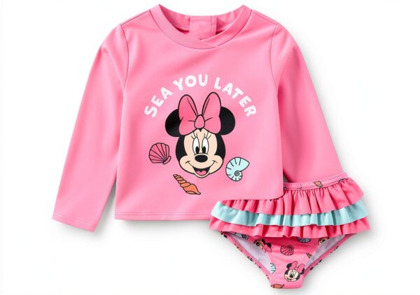 Disney Minnie Mouse UPF 50 Rash Guard Set Baby Girls-0