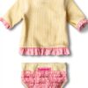 RuffleButts Girls Rash Guard Set UPF 50 Plus Sun Protection-1