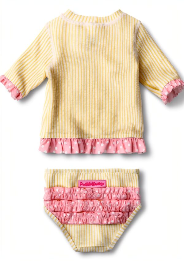 RuffleButts Girls Rash Guard Set UPF 50 Plus Sun Protection-1