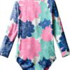 Baby Girls UPF 50 Rash Guard Swimsuits Multicolor Floral-1