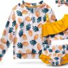 Baby Girls Swim Set UV Protection Rash Guard Swimsuit-0