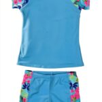 Baby Girls UPF 50 Swimsuit Set Rashguard Boyshort DAYU INC-0