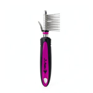 DeMatador Dog Grooming Rake Ergonomic Handle V Blade-0