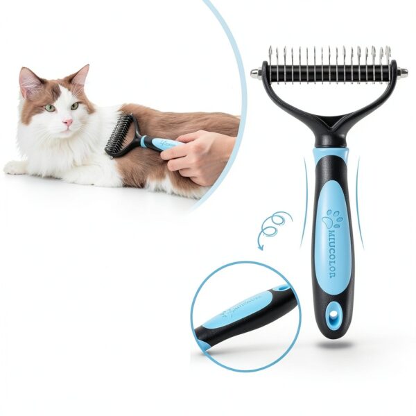 MIU COLOR Undercoat Rake Deshedding Brush Dog Grooming Tool-5