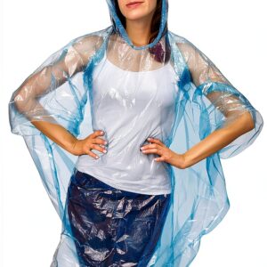 Juvale Disposable Rain Ponchos Adults Waterproof Lightweight-0