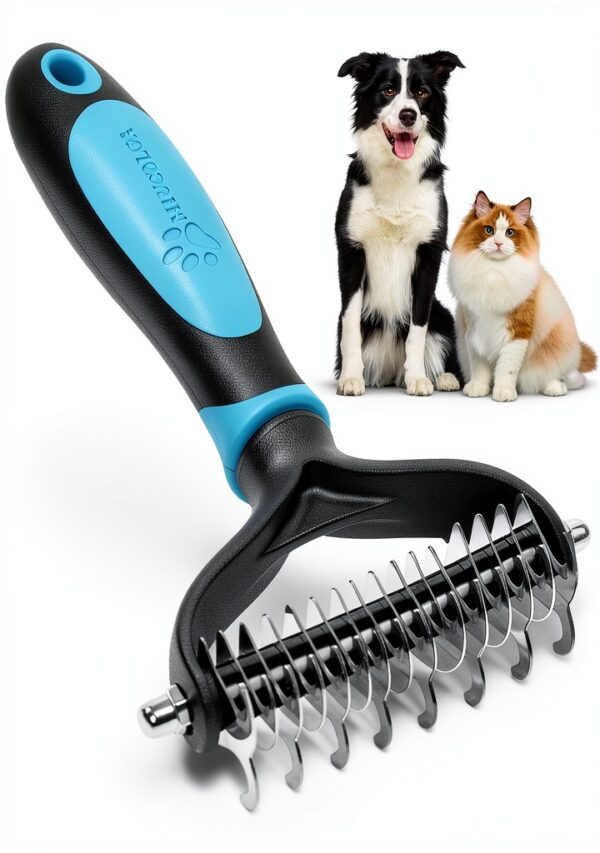 MIU COLOR Undercoat Rake Deshedding Brush Dog Grooming Tool-0