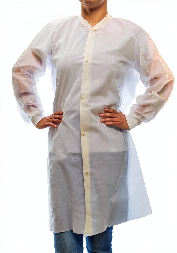 Dealmed Disposable Lab Coat SMS Material Multi Purpose Use-0