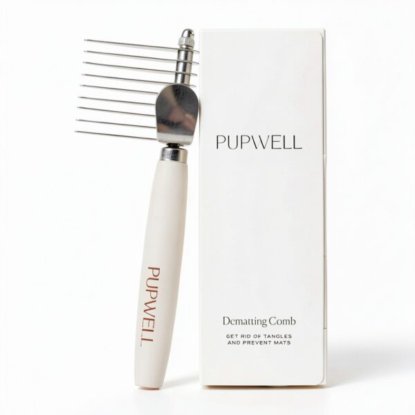 Pupwell Dematting Comb for Dogs Long Hair Grooming Tool-0