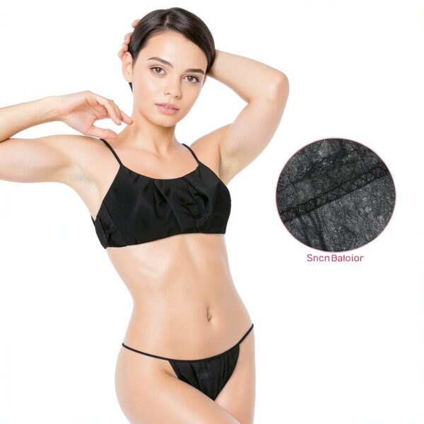 Disposable Bra and Thong Set Non-Woven Fabric Universal Fit-2
