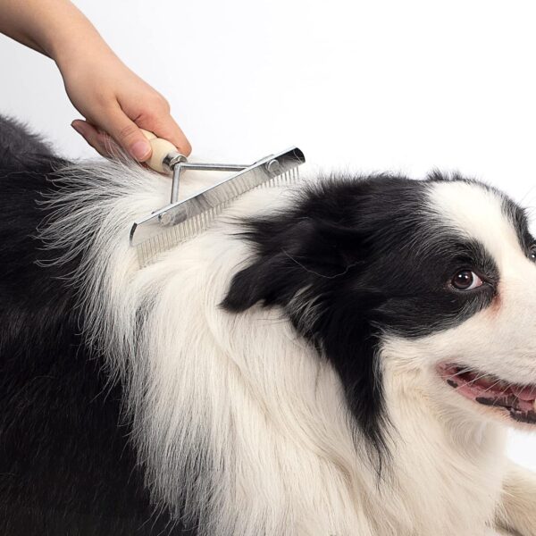 Tsxurepaw Pet Grooming Rake Long Hair Deshedding Tool-6