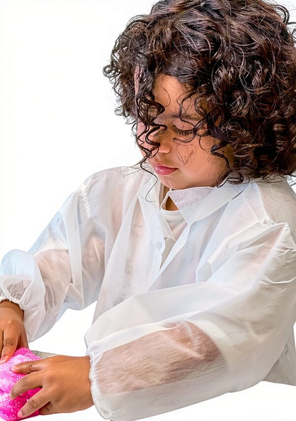 Mr Disposable Kids Lab Coats White Snap Design-2