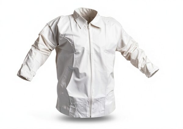 Waterproof Microporous Jacket EZGOODZ Large White-1