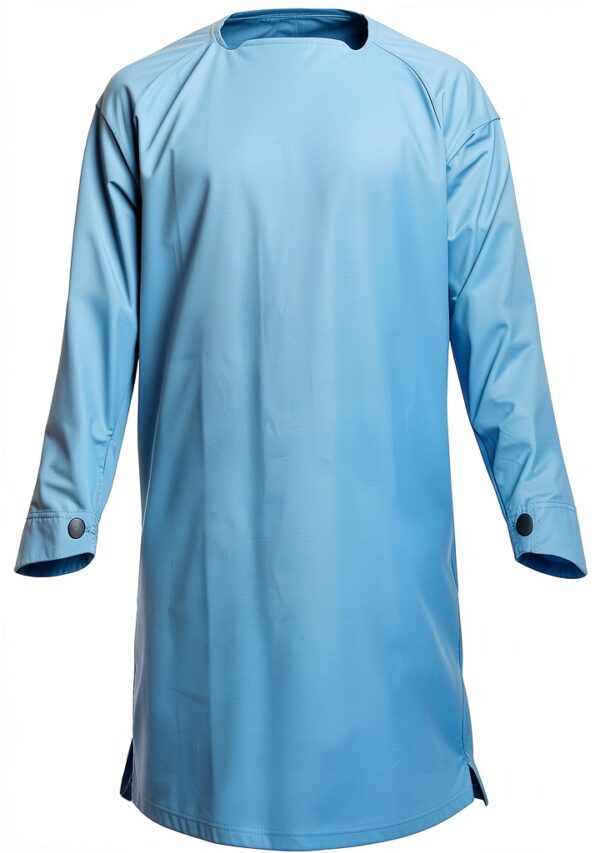 Cocoatlas Disposable Isolation Gown Blue Thumb Loop-1
