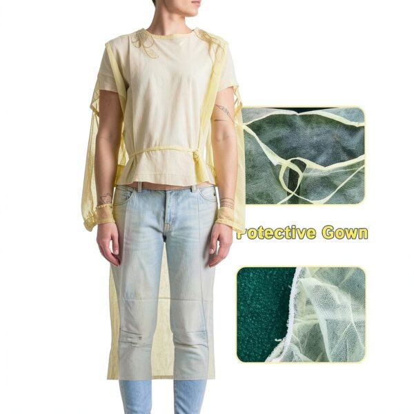 Nidohie Unisex Protective Lab Coat-4