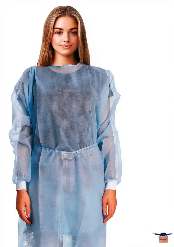 EZGOODZ Disposable Isolation Gowns Polypropylene 45 GSM-3