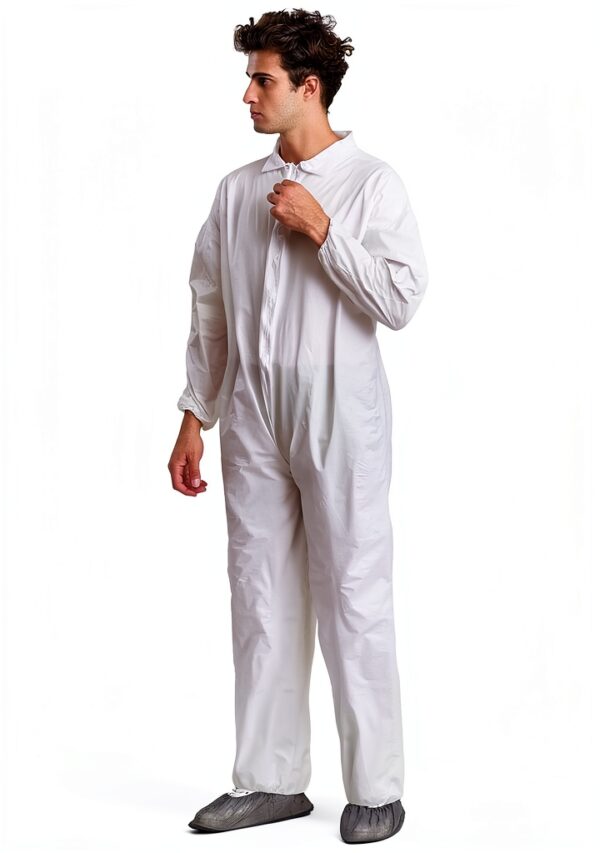 Disposable Coveralls Greenour White Unisex Suit-2