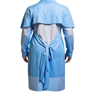 Cocoatlas Disposable Isolation Gown Blue Thumb Loop-0