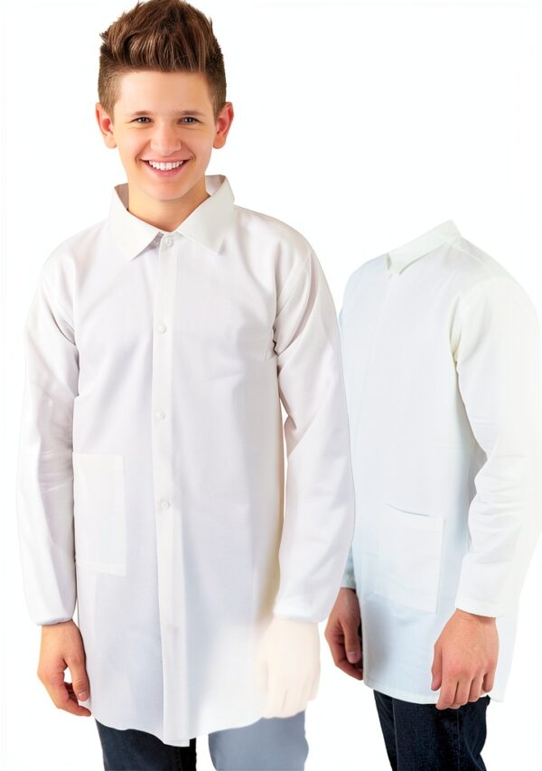 Disposable Kids Lab Coat KidsLab Youth XS White-0