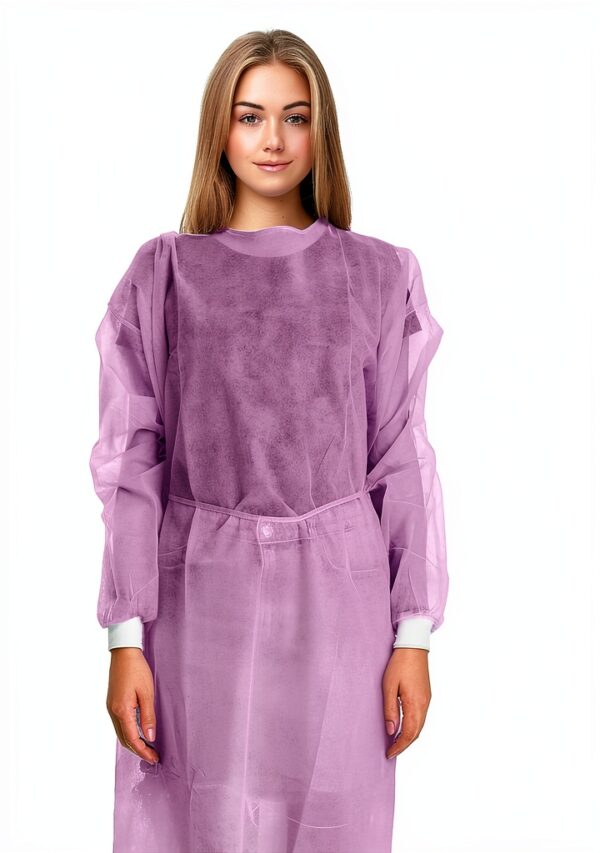 Pink Isolation Gowns EZGOODZ Disposable Hospital-3