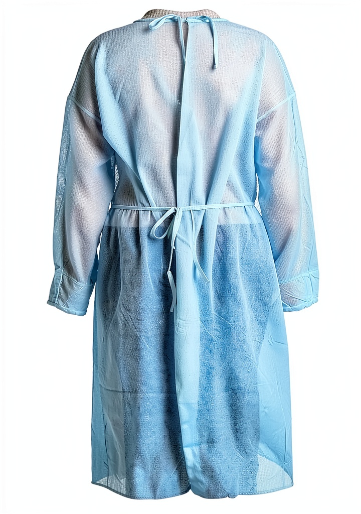 Nidohie Unisex Protective Lab Coat being worn by a technician in a chemical lab