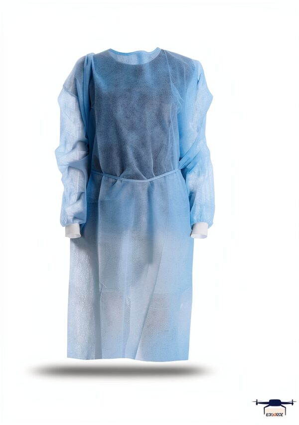 EZGOODZ Disposable Isolation Gowns Polypropylene 45 GSM-1