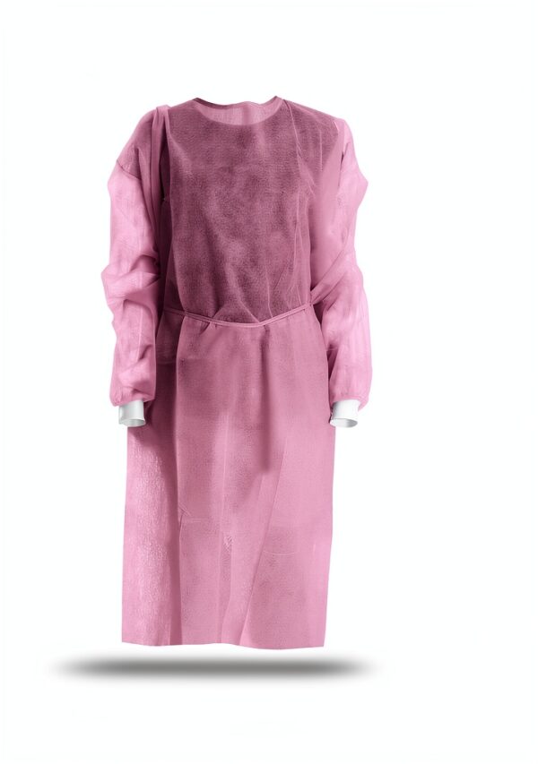 Pink Isolation Gowns EZGOODZ Disposable Hospital-1