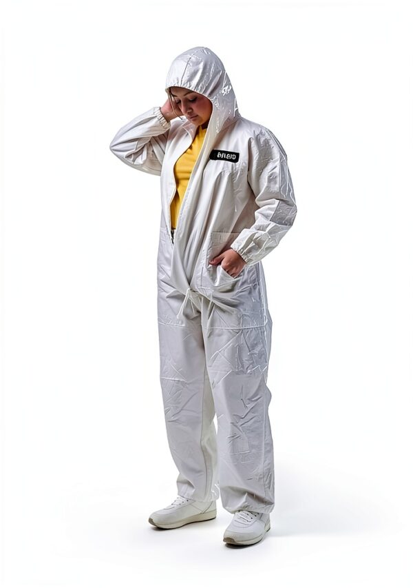 White Disposable Coverall 2X-Large Heavy Duty PPE by XIANTAO DINGCHENG-4