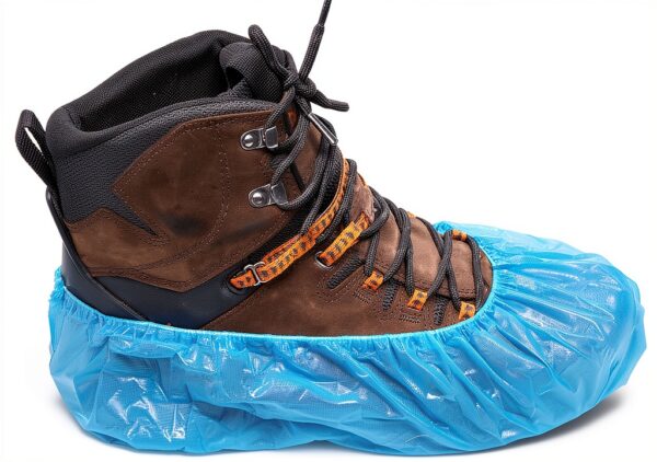 Yolju Blue CPE Shoe Cover Booties 300 Pack Waterproof Non‑Skid-4
