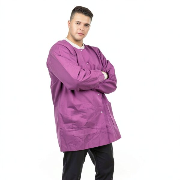 Disposable Lab Jacket Omnia One Unisex Layer SMS Protection Pack of 10-5