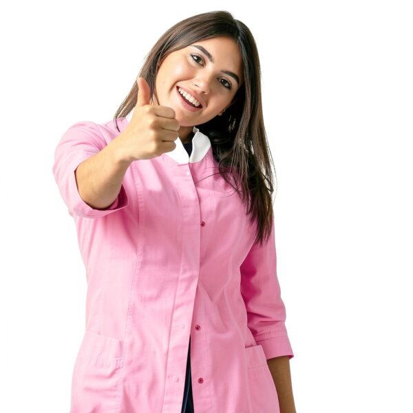 Disposable Lab Coat EZGOODZ Light Pink X-Large 10‑Pack Knee‑Length-6