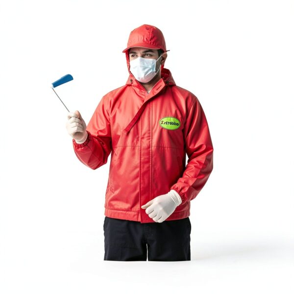 Disposable Coveralls RAYGARD Red Medium Protective Suit-4