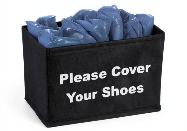 Yolju Blue CPE Shoe Cover Booties 300 Pack Waterproof Non‑Skid-2