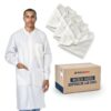 Medical Nation Disposable Lab Coat White Nonwoven SMS Protective-5