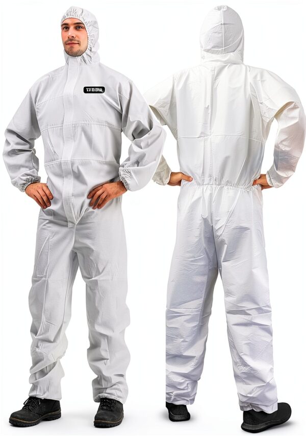 White Disposable Coverall 2X-Large Heavy Duty PPE by XIANTAO DINGCHENG-0
