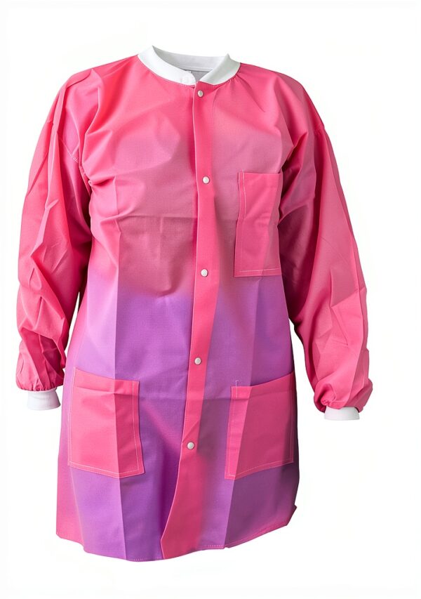 Disposable Lab Coat EZGOODZ Light Pink X-Large 10‑Pack Knee‑Length-3